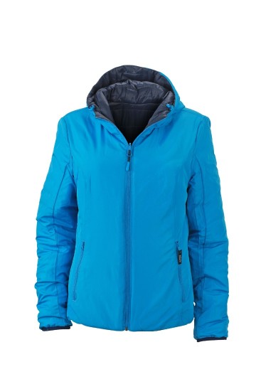 JN Ladies Lightweight jack JN1091 marineblauw waterblauw binnenkant