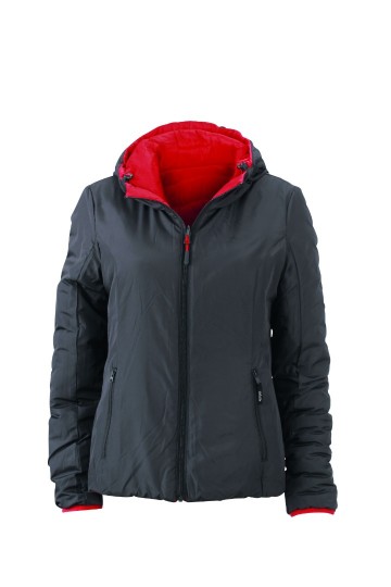 JN Ladies Lightweight jack JN1091 rood carbon binnenkant