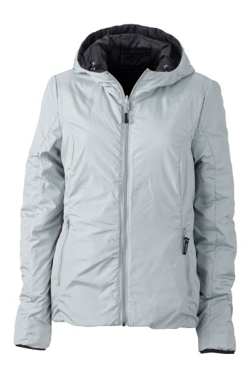 JN Ladies Lightweight jack JN1091 zwart zilver binnenkant