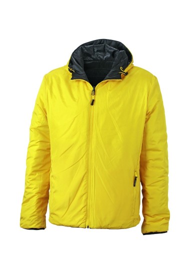 JN Men's Lightweight jack JN1092 zwart geel binnenkant