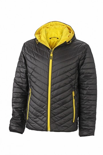 JN Men's Lightweight jack JN1092 zwart geel
