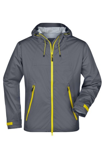 JN Men's Outdoor jack JN1098 staalgrijs geel