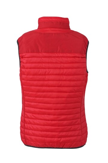 JN Ladies Lightweight bodywarmer JN1109 indianenrood zilver rug