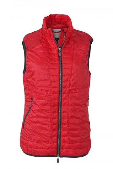 JN Ladies Lightweight bodywarmer JN1109 indianenrood zilver
