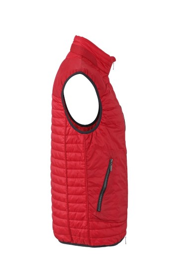 JN Men's Lightweight bodywarmer JN1110 indianenrood zwart zij