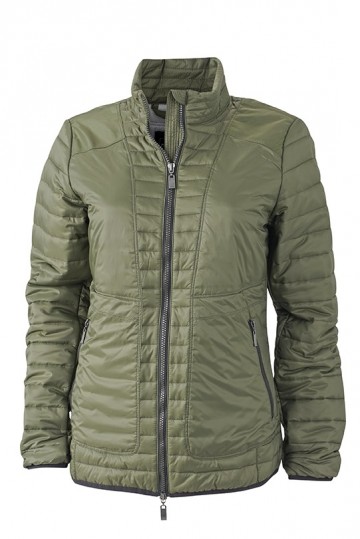 JN Ladies Lightweight jack JN1111 olijfgroen zilver