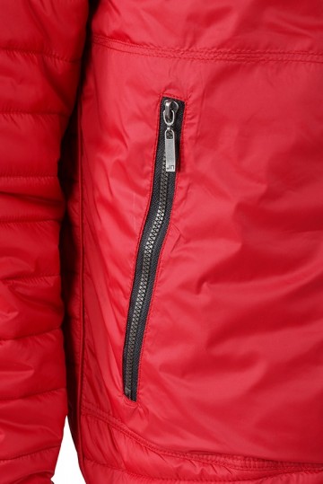 JN Men's Lightweight jack JN1112 indianenrood zwart detail zakj