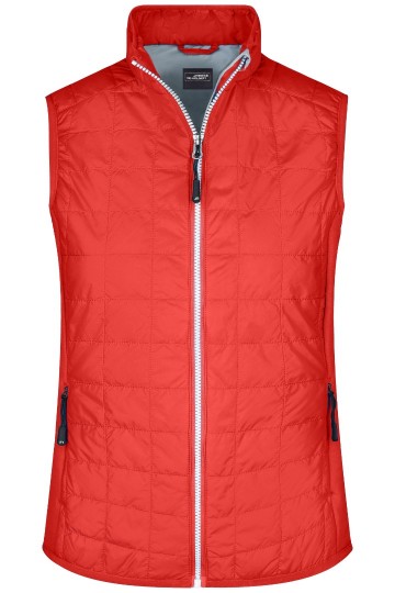 JN Ladies Hybrid bodywarmer JN1113 lichtrood zilver