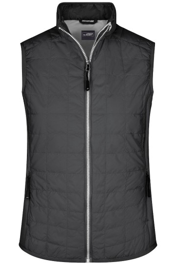 JN Ladies Hybrid bodywarmer JN1113 zwart zilver