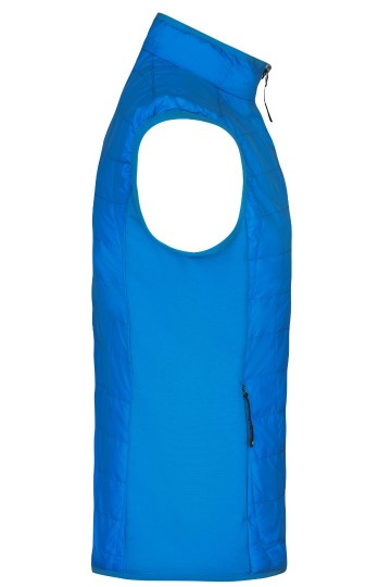 JN Men's Hybrid bodywarmer JN1114 kobaltblauw zilver zij