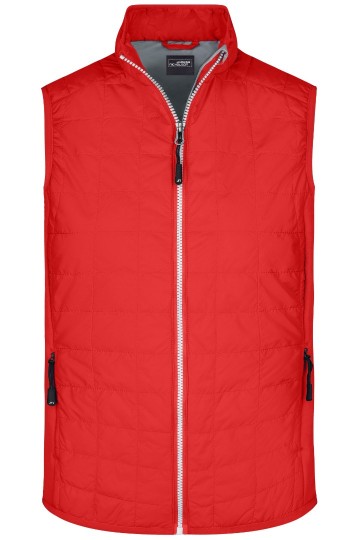 JN Men's Hybrid bodywarmer JN1114 lichtrood zilver