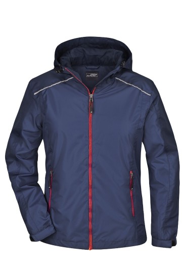 JN Ladies regen jack JN1117marineblauw rood