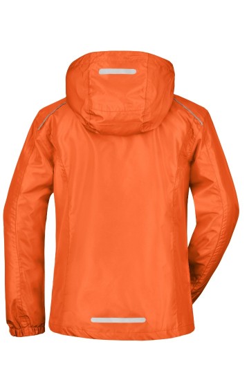 JN Ladies regen jack JN1117 oranje carbon rug