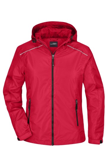 JN Ladies regen jack JN1117 rood zwart