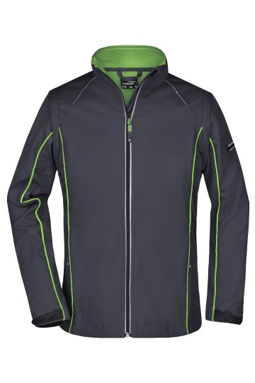 JN Ladies Zip Off Softshell jack JN1121 staalgrijs groen