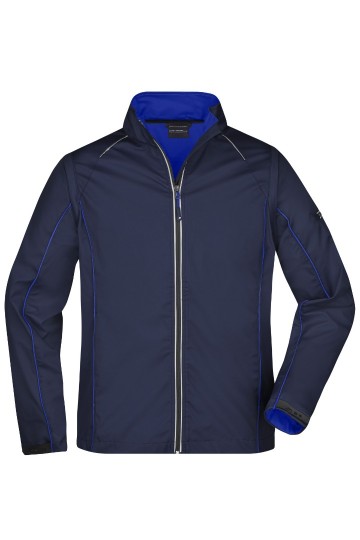 JN Men's Zip Off Softshell jack JN1122 marineblauw koningsblauw