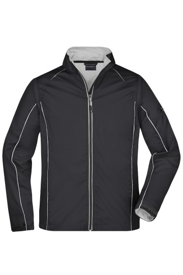 JN Men's Zip Off Softshell jack JN1122 zwart zilver