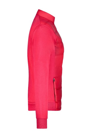 JN Ladies Hybrid Sweat jack JN1123 lichtrood zij