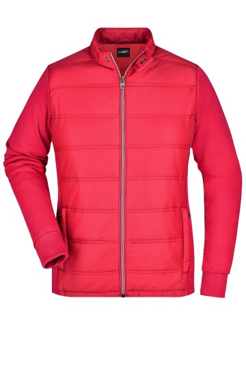 JN Ladies Hybrid Sweat jack JN1123 lichtrood