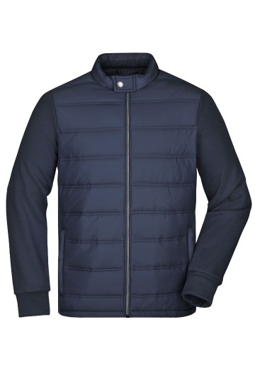 JN Men's Hybrid Sweat jack JN1124 marineblauw