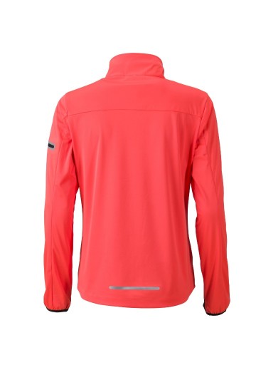 JN Ladies Sports Softshell jack JN1125 helderoranje zwart rug
