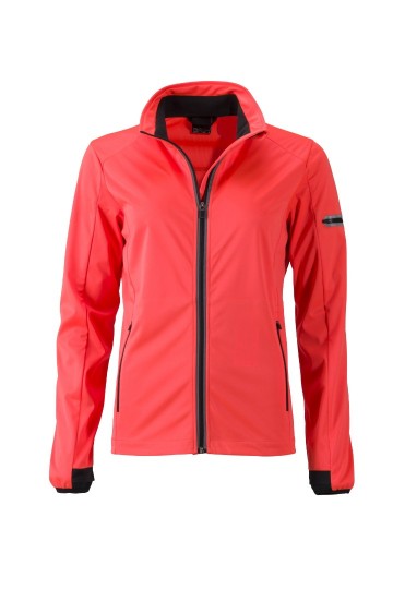 JN Ladies Sports Softshell jack JN1125 helderoranje zwart