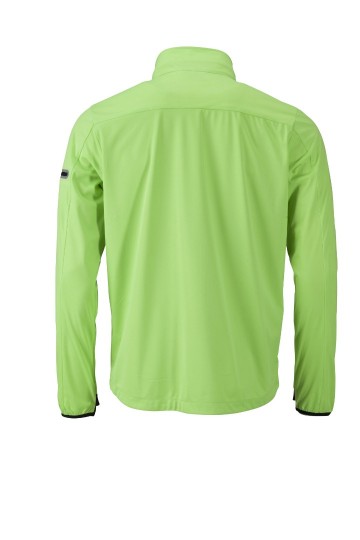 JN Men's Sports softshell jack JN1126 felgroen zwart rug