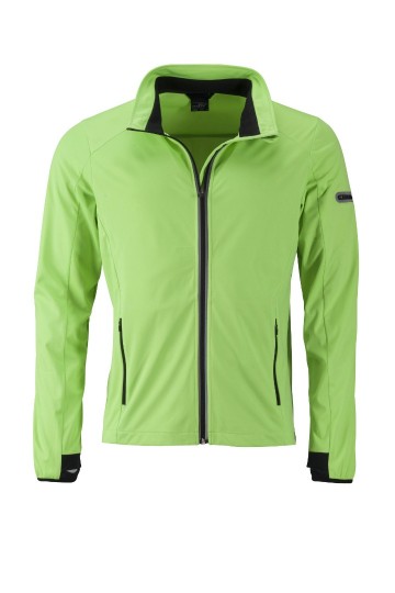 JN Men's Sports softshell jack JN1126 felgroen zwart