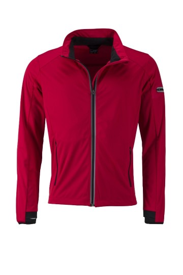 JN Men's Sports softshell jack JN1126 lichtrood zwart