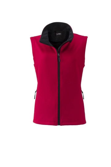 JN Ladies Promo Softshell vest JN1127 rood zwart