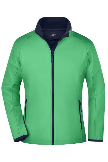 JN Ladies Promo Softshell jack JN1129 groen marineblauw