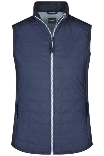 JN Ladies Hybrid bodywarmer JN1113 marineblauw zilver