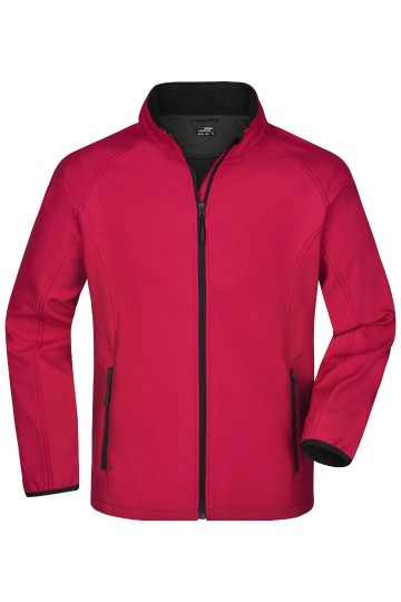 JN Men's Promo Softshell Jack JN1130 rood zwart