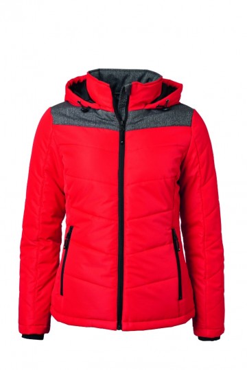 JN Ladies Winter jack JN1133 rood antracietmelange