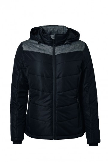 JN Ladies Winter jack JN1133 zwart antracietmelange