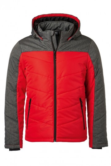 JN Men's Winter jack JN1134 rood antracietmelange