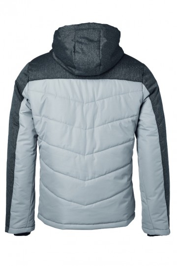 JN Men's Winter jack JN1134 zilver antracietmelange achter