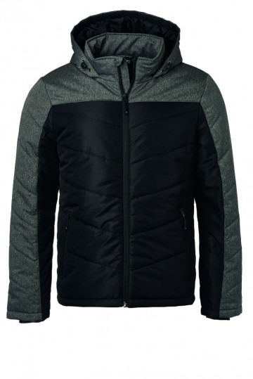JN Men's Winter jack JN1134 zwart antracietmelange