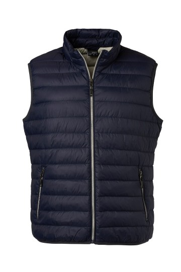 JN Men's dons bodywarmer JN1138 marineblauw zilver