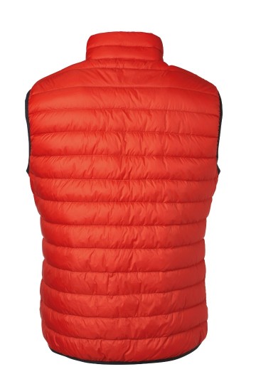 JN Men's dons bodywarmer JN1138 oranje zilver rug