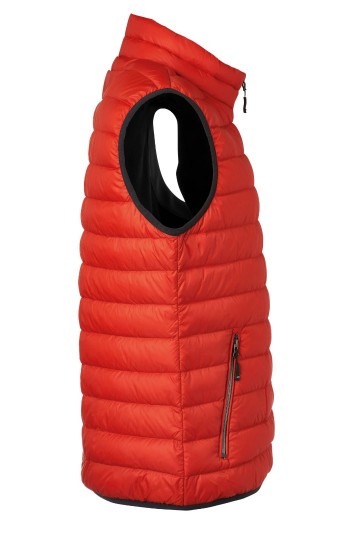 JN Men's dons bodywarmer JN1138 oranje zilver zij