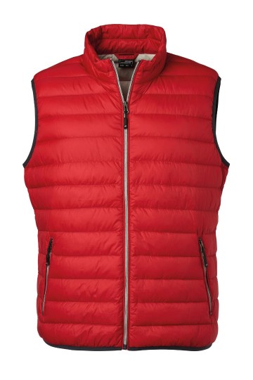 JN Men's dons bodywarmer JN1138 rood zilver