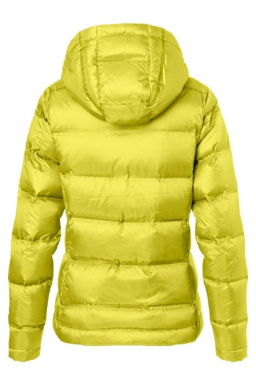 JN Ladies Hooded dons jack JN1151 geel zilver rug