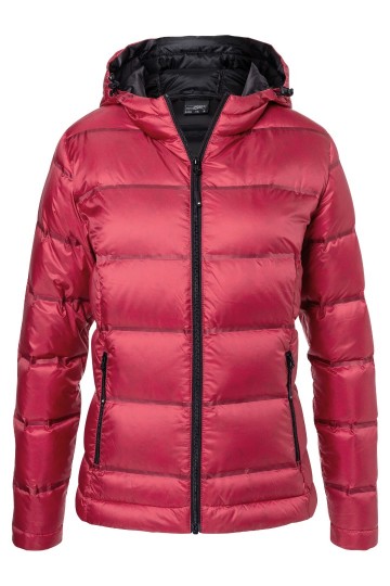 JN Ladies Hooded dons jack JN11511 rood zwart
