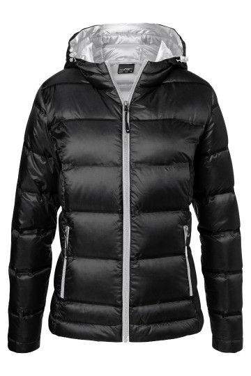 JN Ladies Hooded dons jack JN1151 zwart zilver