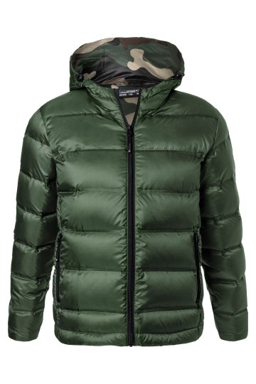 JN Men's Hooded dons jack JN1152 olijfgroen camouflage