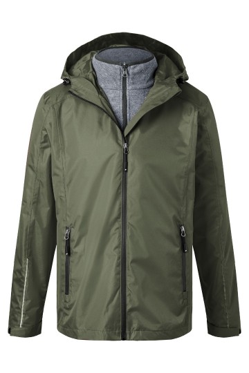 JN Men's 3-in-1 jack JN1154 olijgroen zwart