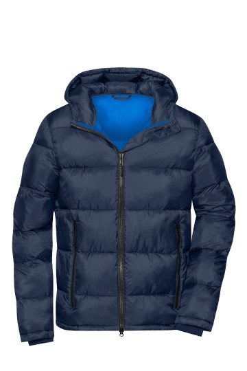 JN1168 Men's Padded Jack marineblauw electricblauw
