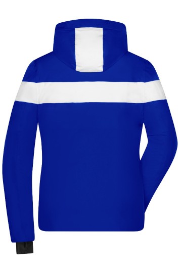 JN1173  adies Wintersport Jack electr blauw wit achter