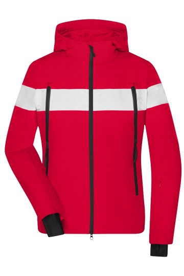 JN1173 Ladies Wintersport Jack licht rood wit